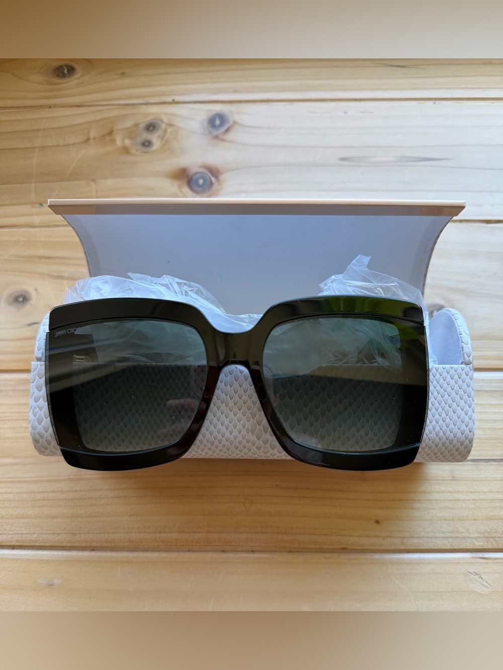 Jimmy Choo RENEE S 8079O Sunglasses NWOT Black Gold Made Italy